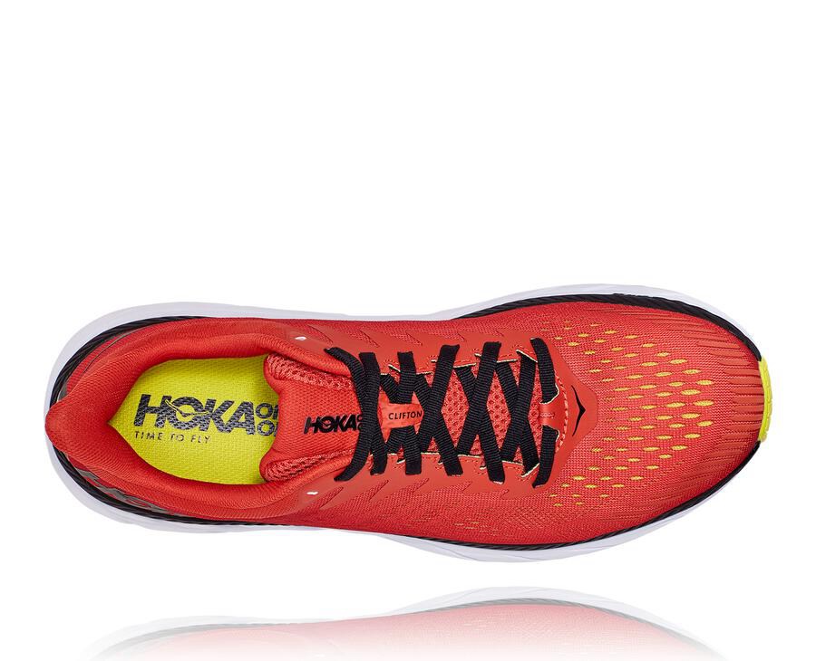 Hoka Australia One One Clifton 7 - Mens Running Shoes Red - PANTE-7504